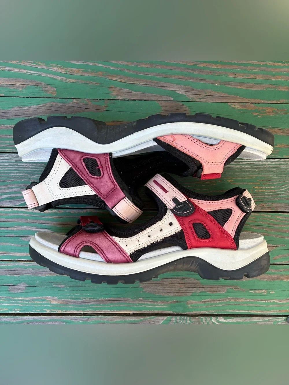 Ecco Women Sandals US 10 EU 41 Offroad Multicolor Outdoor Trail Hiking Shoes